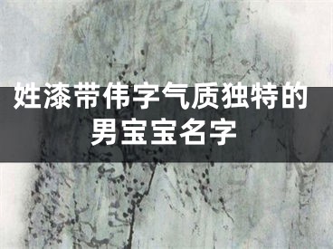 姓漆带伟字气质独特的男宝宝名字