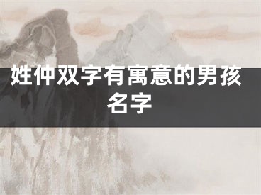 姓仲双字有寓意的男孩名字