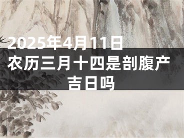 2025年4月11日农历三月十四是剖腹产吉日吗