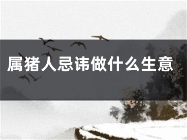 属猪人忌讳做什么生意