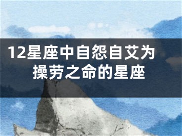 12星座中自怨自艾为操劳之命的星座