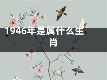 1946年是属什么生肖