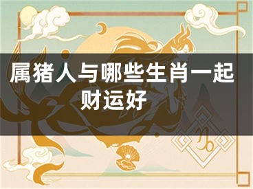 属猪人与哪些生肖一起财运好 