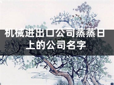 机械进出口公司蒸蒸日上的公司名字