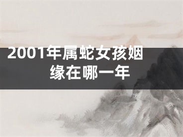 2001年属蛇女孩姻缘在哪一年