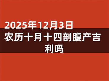 2025年12月3日农历十月十四剖腹产吉利吗