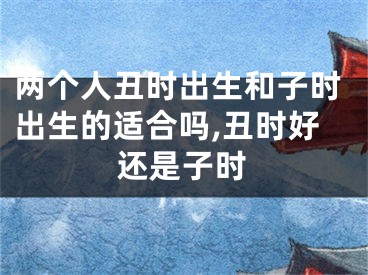 两个人丑时出生和子时出生的适合吗,丑时好还是子时