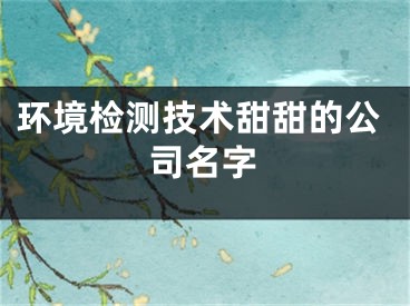 环境检测技术甜甜的公司名字