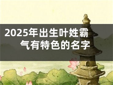 2025年出生叶姓霸气有特色的名字