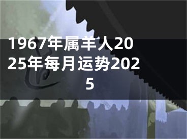 1967年属羊人2025年每月运势2025