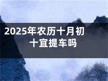 2025年农历十月初十宜提车吗