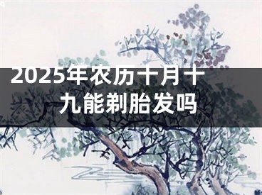 2025年农历十月十九能剃胎发吗