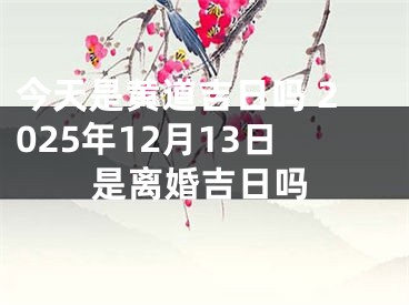 今天是黄道吉日吗 2025年12月13日是离婚吉日吗