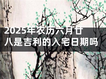 2025年农历六月廿八是吉利的入宅日期吗