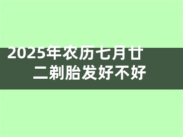 2025年农历七月廿二剃胎发好不好