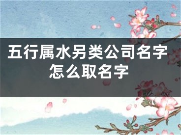 五行属水另类公司名字怎么取名字