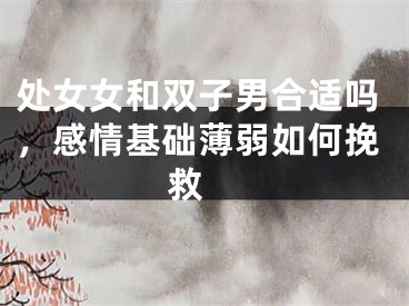 处女女和双子男合适吗，感情基础薄弱如何挽救 