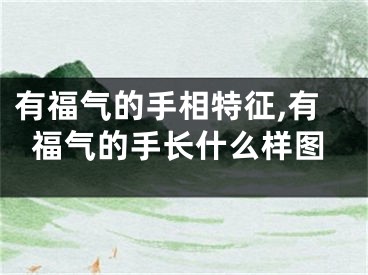 有福气的手相特征,有福气的手长什么样图