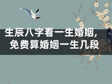 生辰八字看一生婚姻,免费算婚姻一生几段