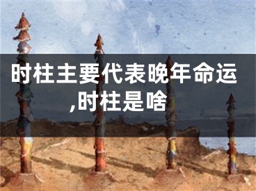 时柱主要代表晚年命运,时柱是啥