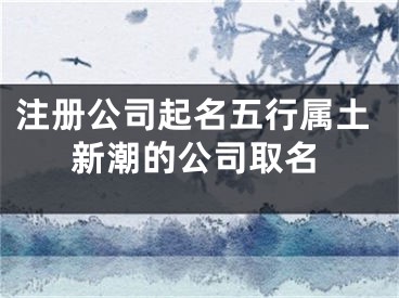 注册公司起名五行属土新潮的公司取名