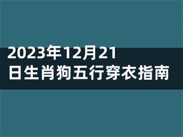 2023年12月21日生肖狗五行穿衣指南
