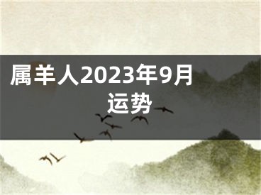 属羊人2023年9月运势