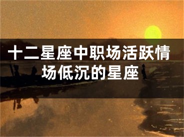 十二星座中职场活跃情场低沉的星座