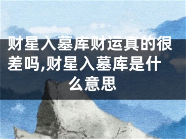 财星入墓库财运真的很差吗,财星入墓库是什么意思