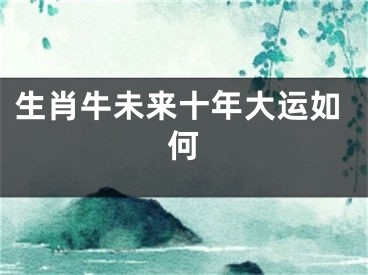 生肖牛未来十年大运如何