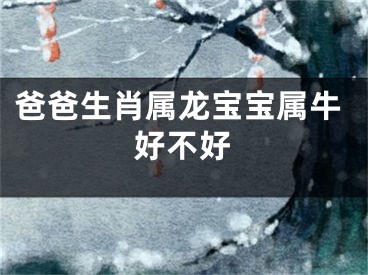 爸爸生肖属龙宝宝属牛好不好