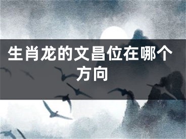 生肖龙的文昌位在哪个方向