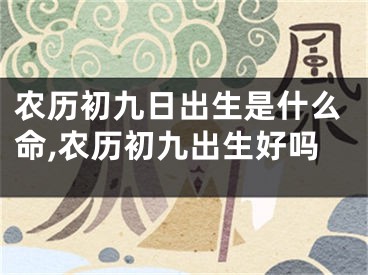 农历初九日出生是什么命,农历初九出生好吗