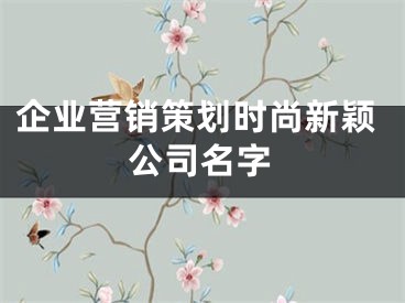 企业营销策划时尚新颖公司名字