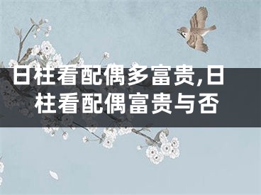 日柱看配偶多富贵,日柱看配偶富贵与否