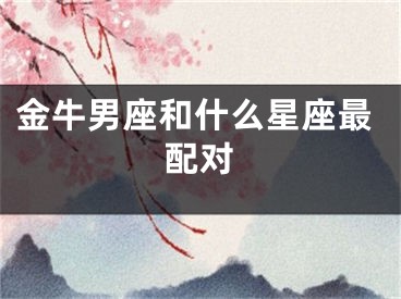 金牛男座和什么星座最配对