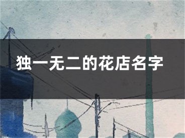 独一无二的花店名字
