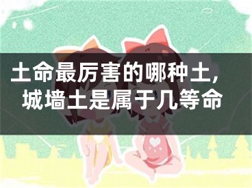 土命最厉害的哪种土,城墙土是属于几等命