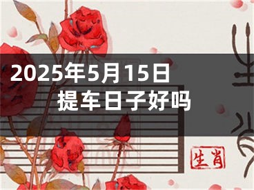 2025年5月15日提车日子好吗