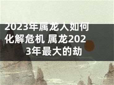 2023年属龙人如何化解危机 属龙2023年最大的劫