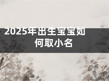 2025年出生宝宝如何取小名