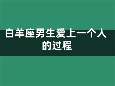 白羊座男生爱上一个人的过程