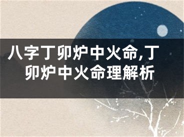 八字丁卯炉中火命,丁卯炉中火命理解析