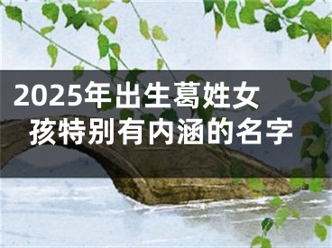 2025年出生葛姓女孩特别有内涵的名字