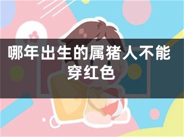 哪年出生的属猪人不能穿红色