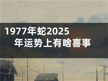 1977年蛇2025年运势上有啥喜事