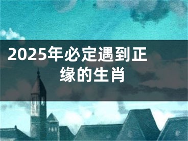 2025年必定遇到正缘的生肖