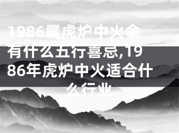 1986属虎炉中火命有什么五行喜忌,1986年虎炉中火适合什么行业