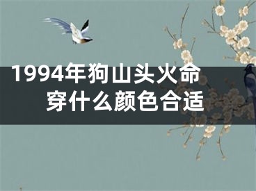 1994年狗山头火命穿什么颜色合适