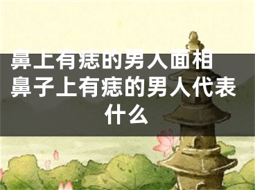 鼻上有痣的男人面相 鼻子上有痣的男人代表什么